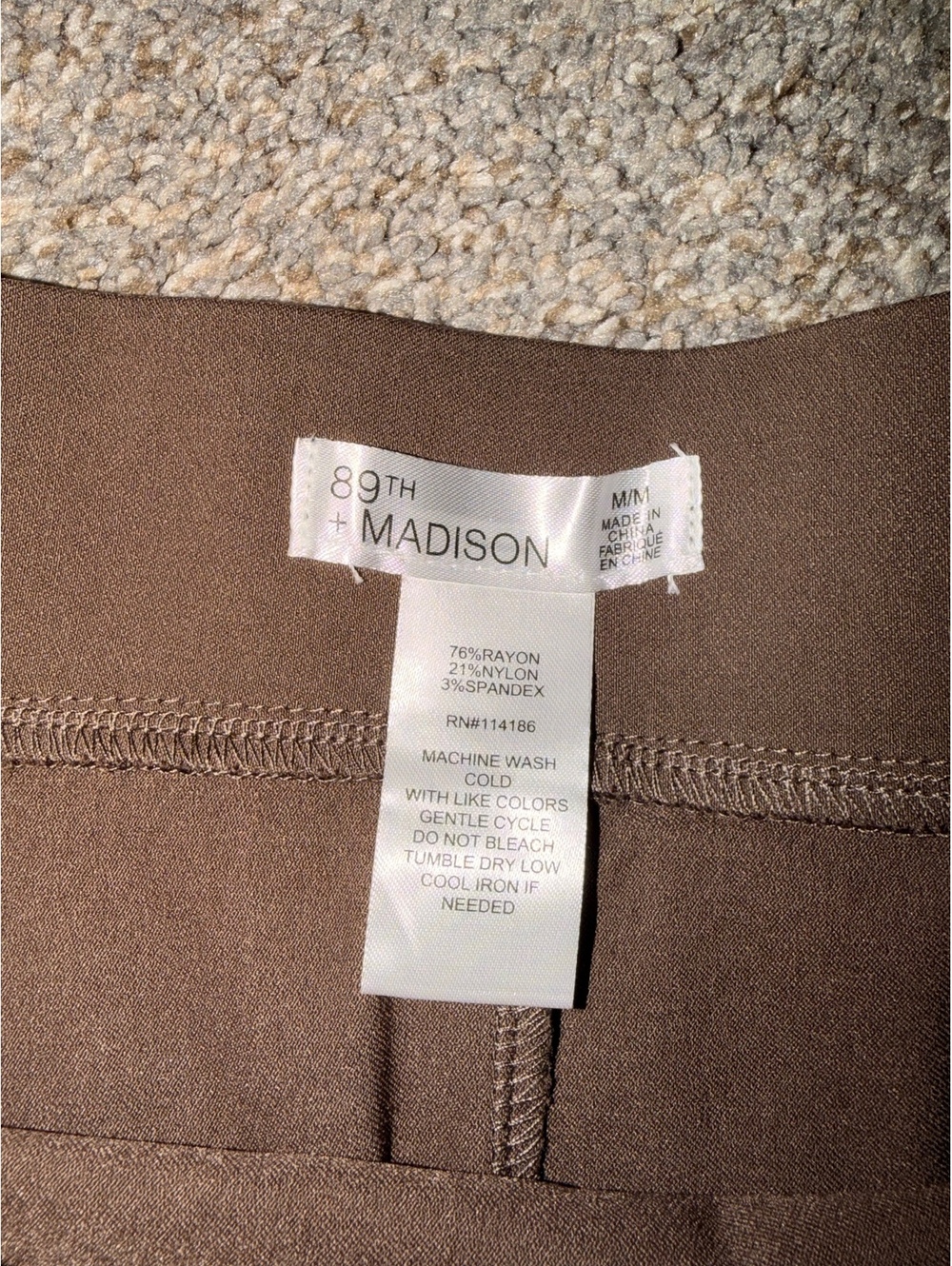 89th + Madison Brown Cargo Midi Pencil Skirt Medium - Picture 2 of 3